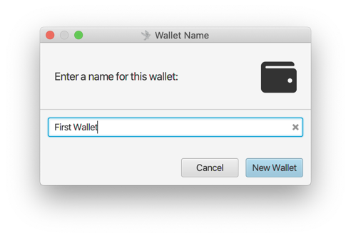 Wallet-Namen eingeben