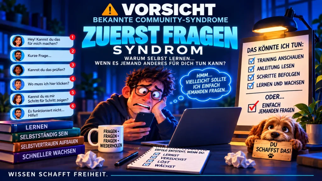Zuerst-fragen-Syndrom: Warum selbst lernen, wenn es jemand anderes für dich tun kann? Wissen schafft Freiheit