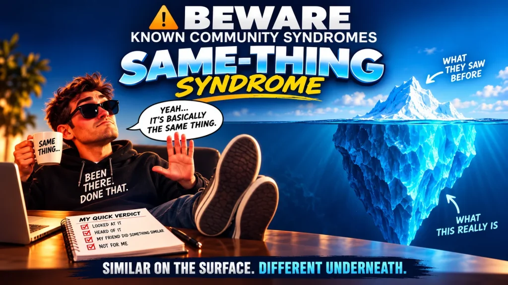 Same-Thing Syndrome: Similar on the surface, different underneath