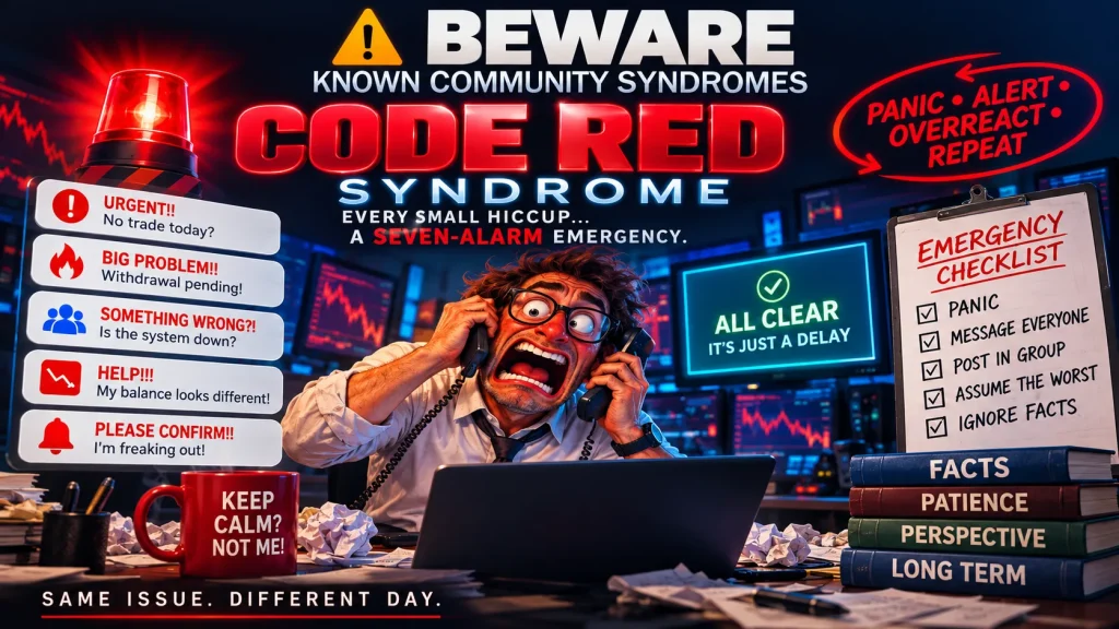 Code Red Syndrome: Every small hiccup a seven-alarm emergency – facts, patience, perspective